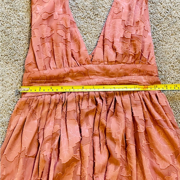 Lulu’s Bohemian Floral Maxi Deep V Neck Split Thigh Cocktail Party Dress Small - Picture 8 of 10